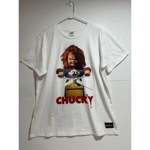 CHUCKY - CHILD'S PLAY 2 - XL SHORT SLEEVE T-SHIRT WHITE NEW WITH TAGS